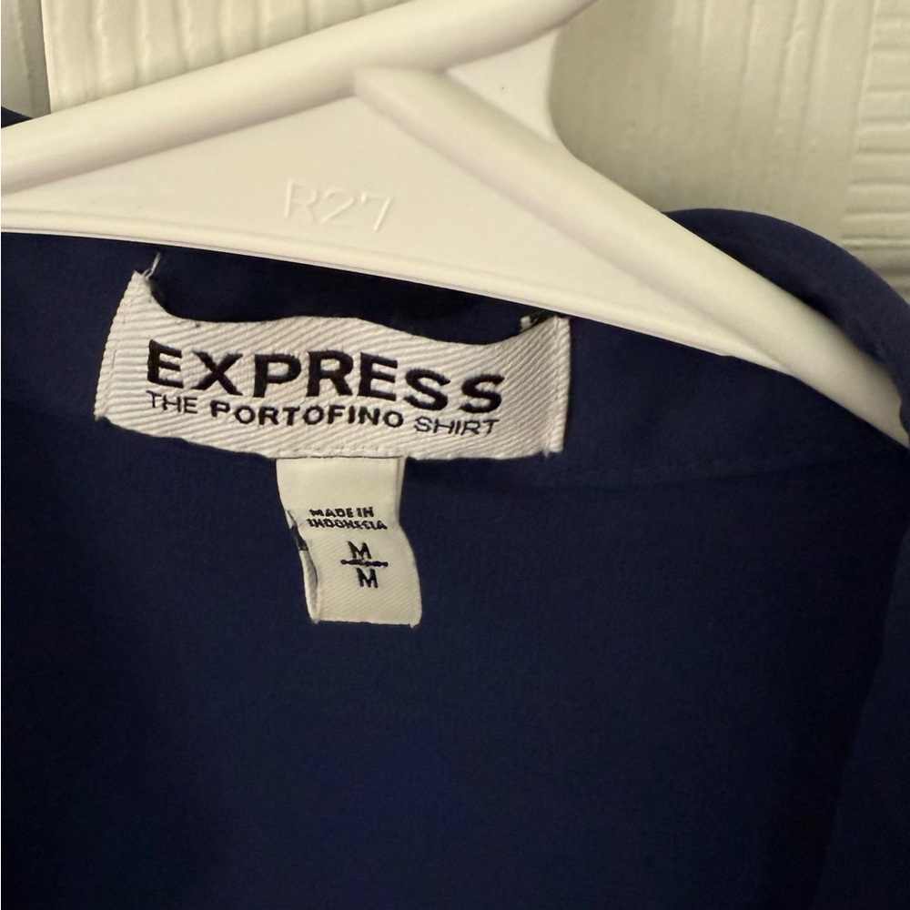 Express Navy Portofino Shirt - Picture 3 of 3